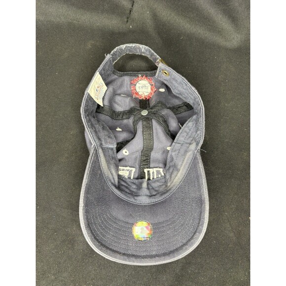 MLB Strapback Hat Blue Navy Major League Baseball 1839 White - Picture 5 of 6